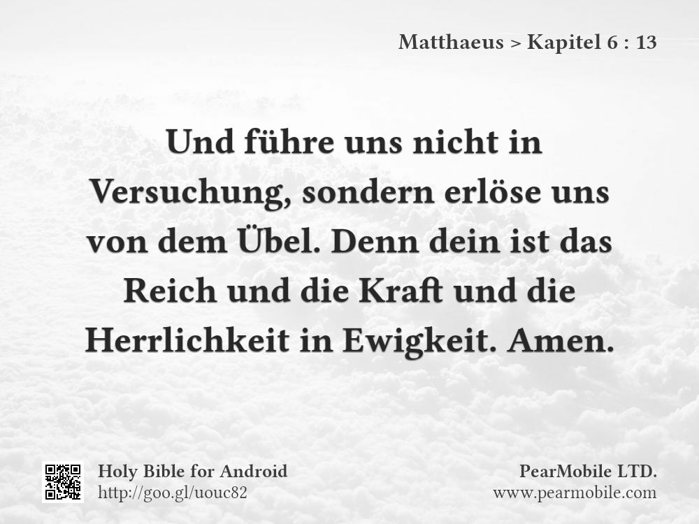 Matthaeus, Kapitel 6:13